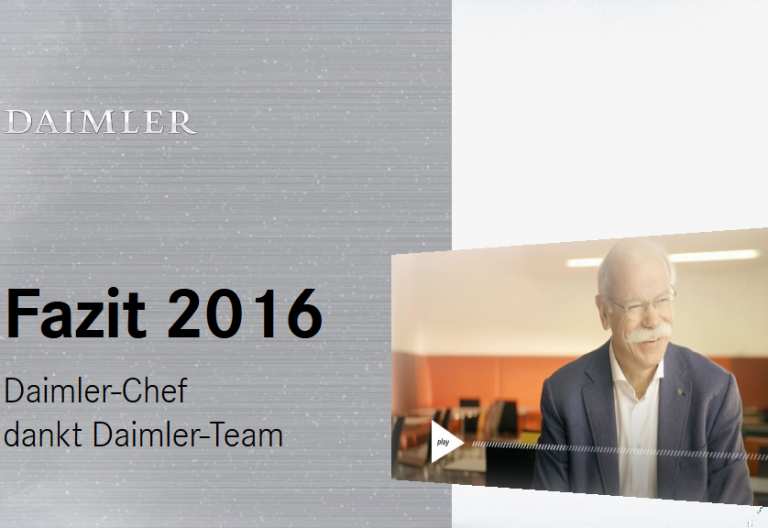 Veränderungen beim Daimler! Der Jahresrückblick von Dieter Zetsche